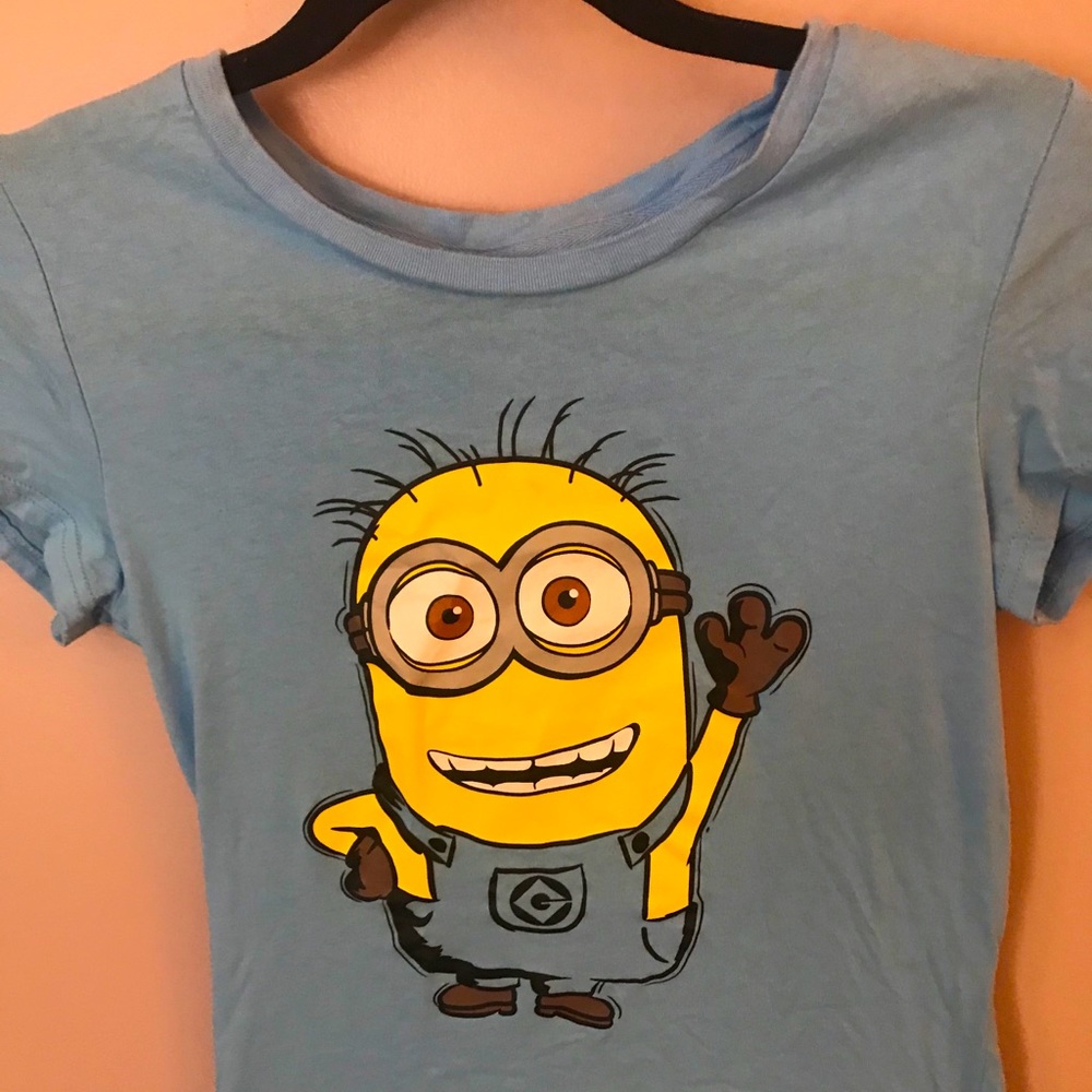 Blue despicable me minion shirt